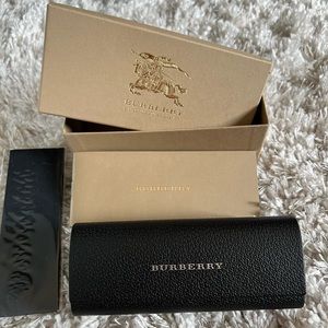 Burberry case with cleaning cloth and box and booklet only- (No Sunglasses)